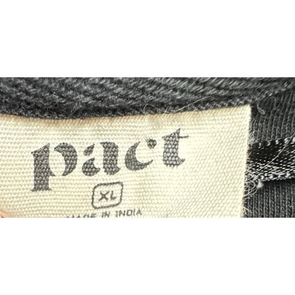 Pact Black Organic Cotton Knit Airplane Relaxed Button Front Blazer XL - Picture 5 of 5